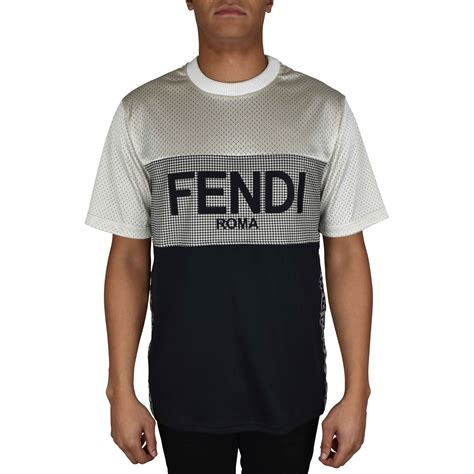 fendi t shirt donna logo|fendi logo t shirt men's.